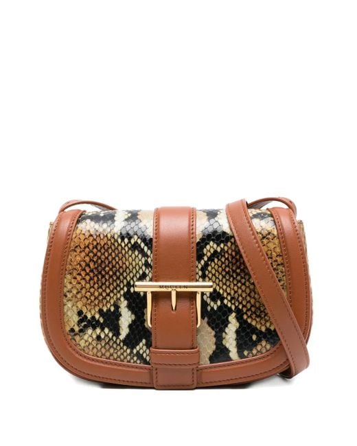 Alexander McQueen Brown Mini T-Bar Leather Cross Body Bag