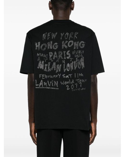 Lanvin X Future T-Shirt mit grafischem Print in Black für Herren