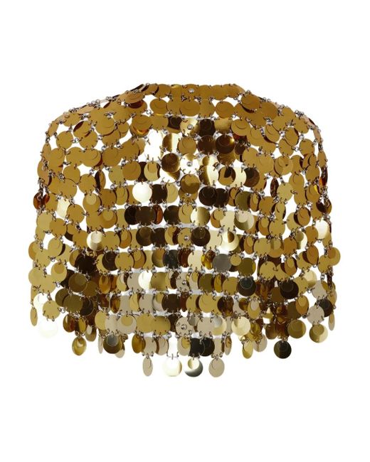 Rabanne Metallic Cropped-Top mit Kettengeflecht