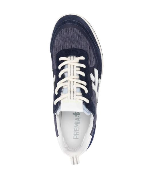 Premiata Blue Nous City Logo Sneakers for men