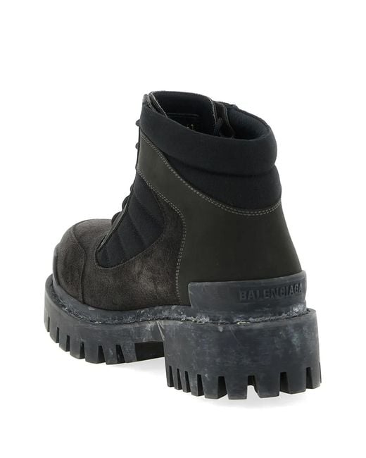 Balenciaga Black Combat Strike Low Boots for men