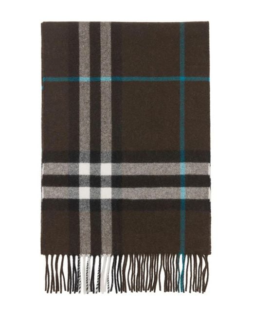 Burberry Black Giant Chk Snug Cashmere Scarf