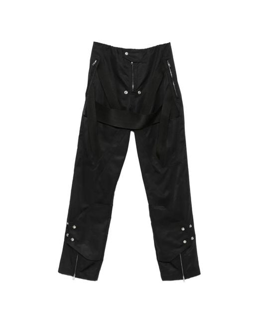 Rick Owens Black Pantalon Megastrapped Motopants À Détails De Zips for men