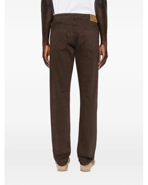 Incotex Gray Jean Droit À Patch Logo for men