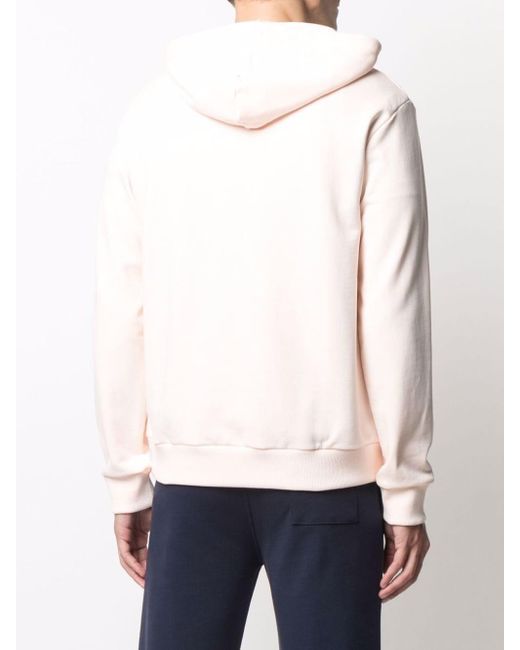 A P C コットン ロゴ ドローストリング パーカー カラー ピンク メンズ Lyst
