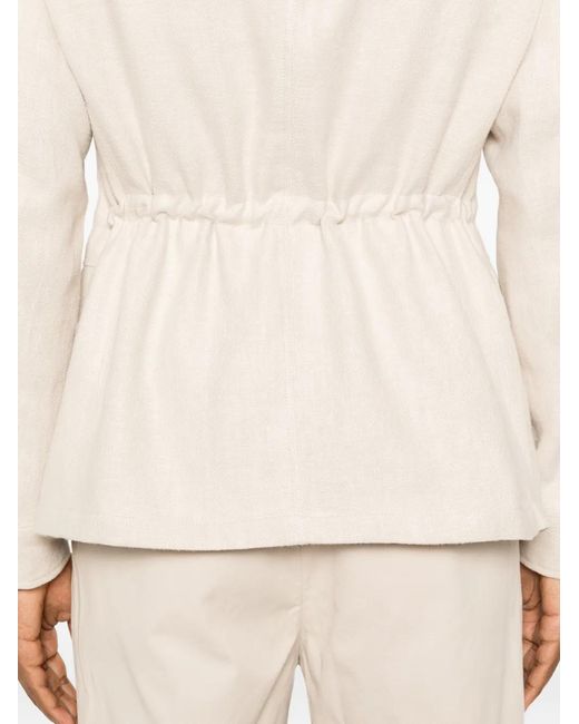 Eleventy White Four-Pocket Linen Jacket for men
