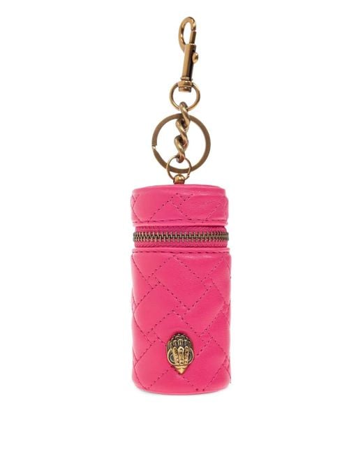 Kurt Geiger Pink Kensington Lipstick Case Quilted Charm
