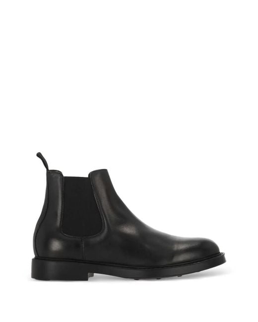 Boemos Black Round-Toe Chelsea Boots for men
