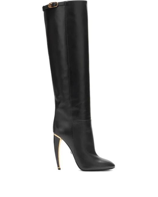 Roberto Cavalli Black Knee-High Boots