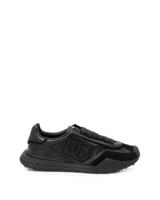 Dolce & Gabbana Black Dg Athletic Logo Low-Top Sneakers for men