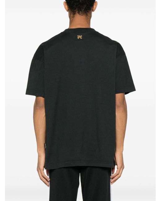 Camiseta Foggy con logo estampado Palm Angels de hombre de color Black