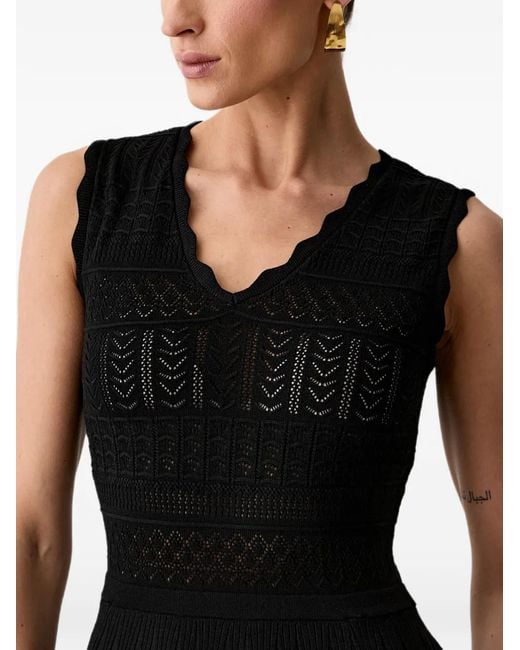 Morgan Black Pleated Midi Dress
