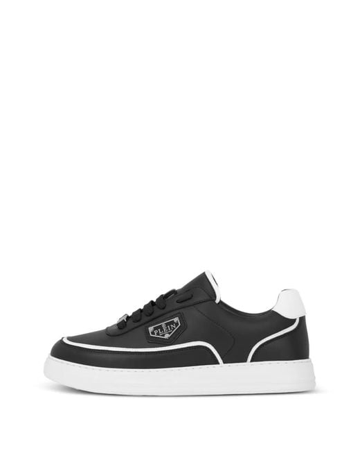 Philipp Plein Black Low-Top Sneakers Triangle for men