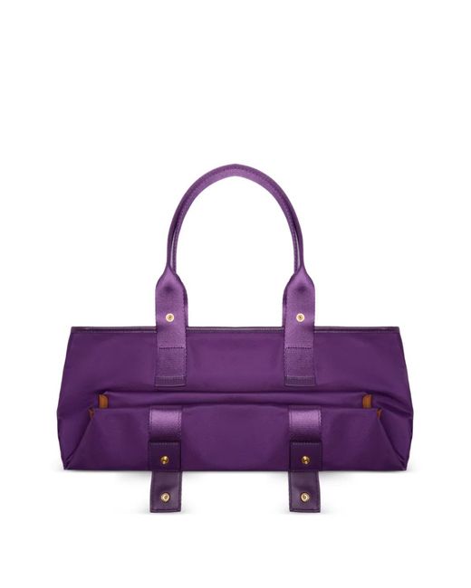 Lancel Purple Medium Mistral Rollable Zip Tote Bag