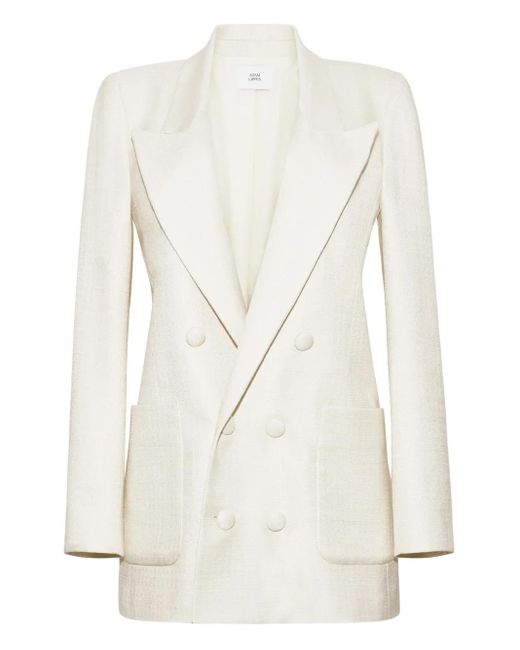 Blazer con doble botonadura Adam Lippes de color White
