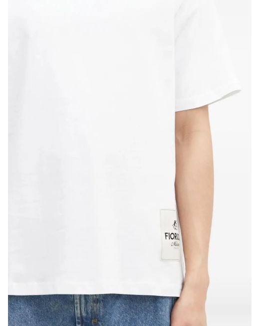 Camiseta con parche del logo Fiorucci de color White