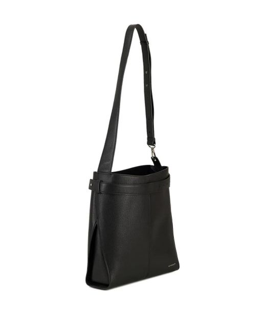 Givenchy Black Medium Belted Grained-Leather Shoulder Bag for men