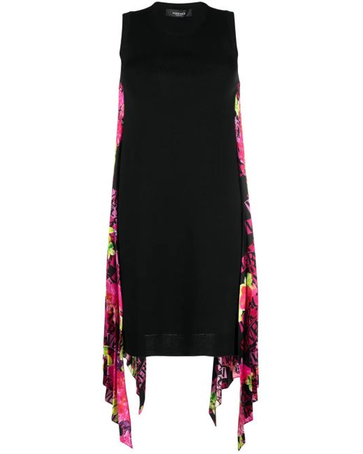 Versace Black Virgin-Wool Mini Dress