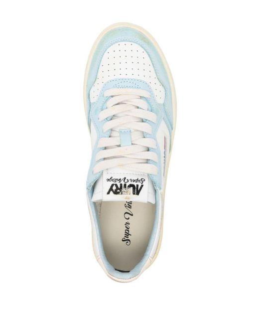 Autry White Super Vintage Low Leather Sneakers