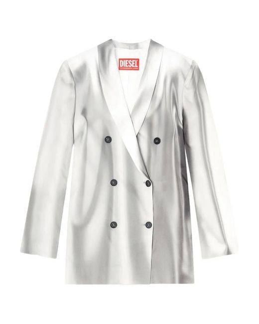 DIESEL White Jackets Cu Vi