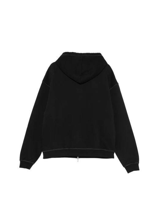 DSquared² Black Monogram-Pattern Hoodie for men