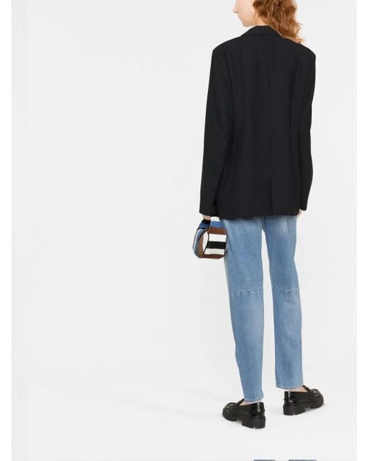 Closed Black Wool Blend Single-Breasted Jacket
