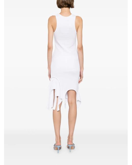Alexander Wang White Deconstructed Cotton Minidress