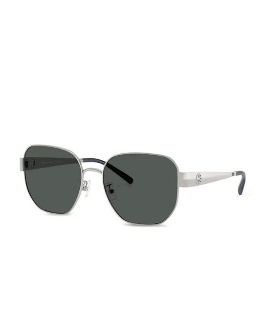 Tory Burch Gray Round-Frame Sunglasses
