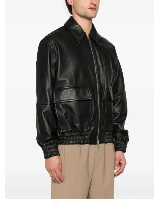 Studio Nicholson Black Leather Jacket for men