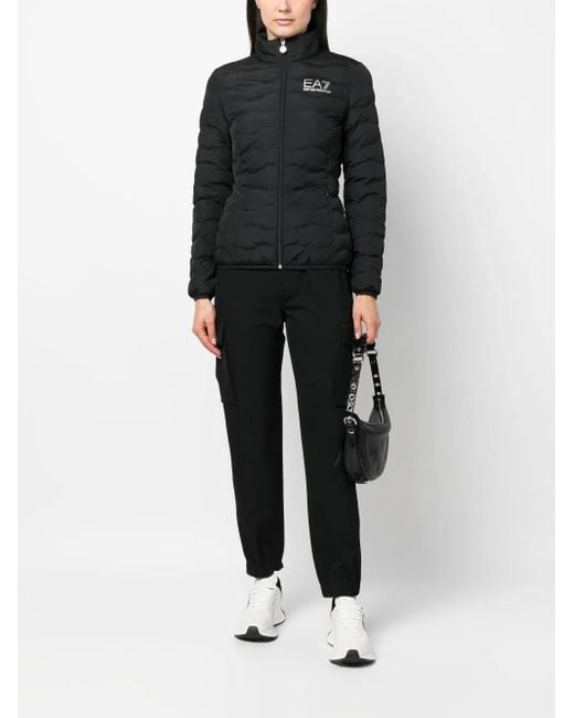 EA7 Black Logo Down Jacket