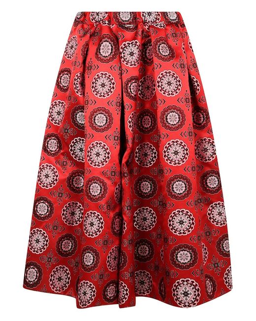 Comme des Garçons Red Cropped Trousers