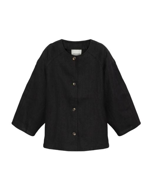 Posse Black Olivia Buttoned Top