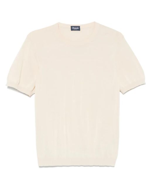 Camiseta de algodón Drumohr de hombre de color White