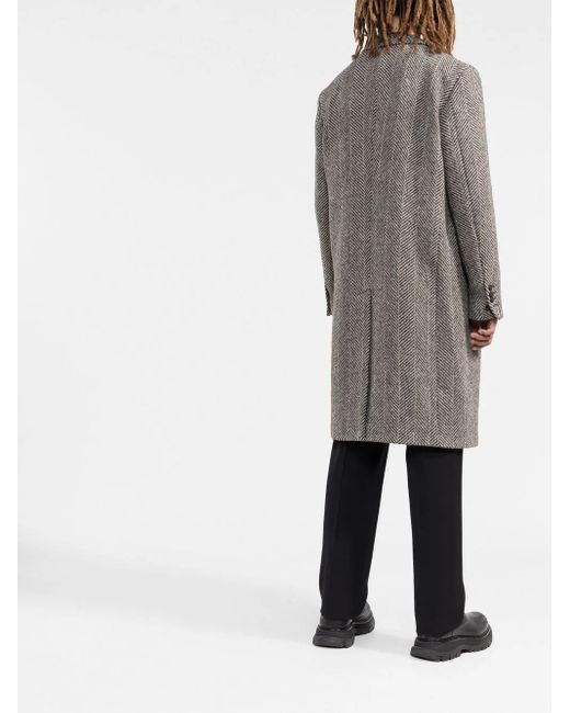 Golden Goose Deluxe Brand Gray Grey Single-breasted Coat for men