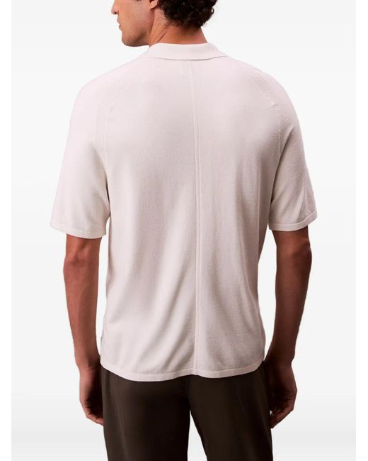 Calvin Klein White Viscose Polo Shirt for men