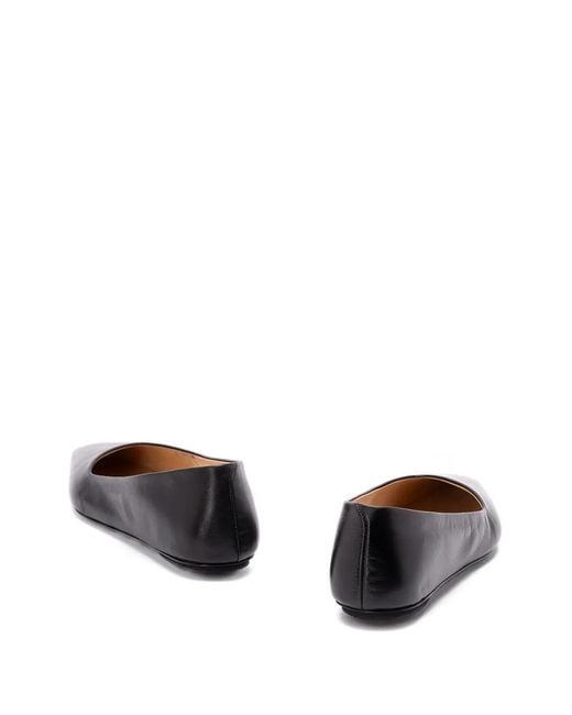 Marsèll Black Pointed-Toe Leather Ballet Flats