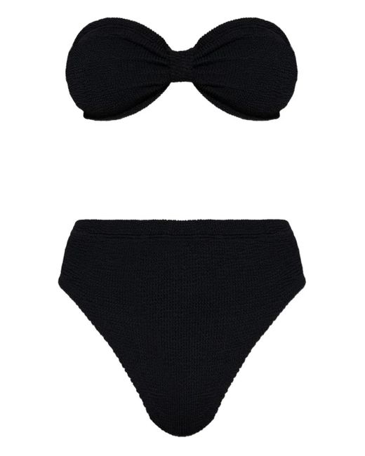 Hunza G Black Jean Bikini mit hohem Bund