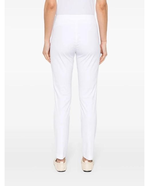 Fabiana Filippi White Slim-Fit Trousers With Tapered Ankle
