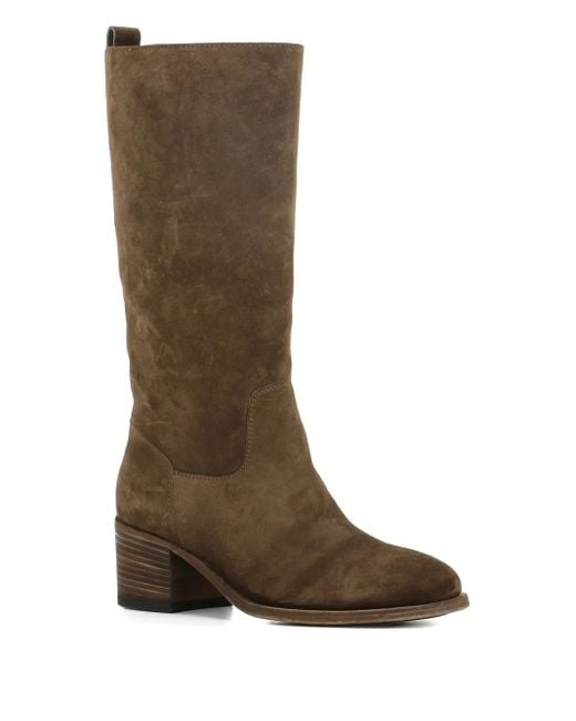 Officine Creative Brown Suede Mid-Calf Boots