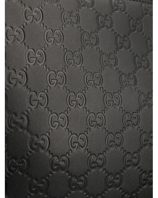 Gucci Mittelgroße Clutch Mit Gg-Prägung in Black für Herren