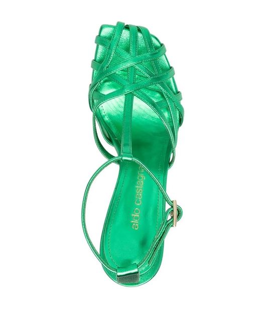 Castagna Green Lidia Caged Sandals