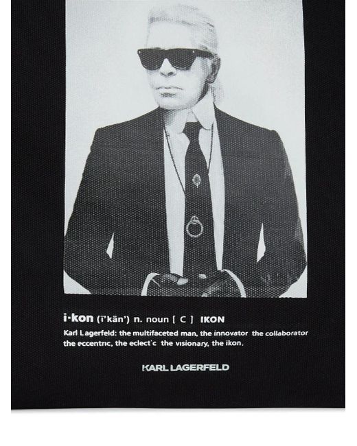 Karl Lagerfeld Black Karl Print Tote Bag for men