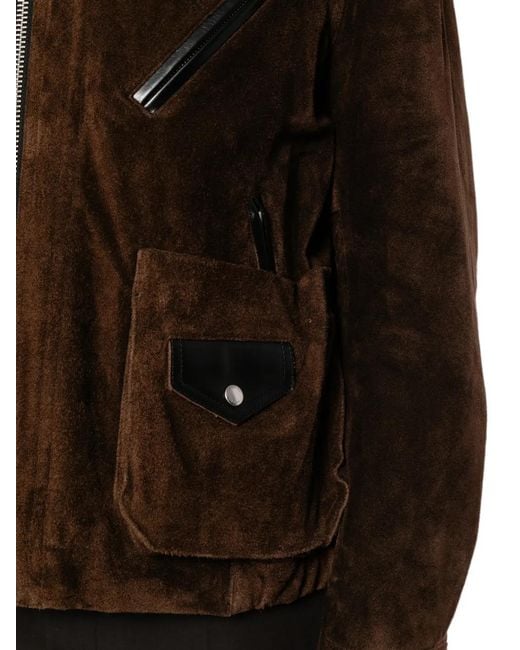 Sacai Brown Suede Blouson for men