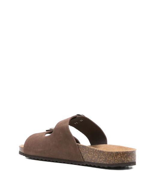 Geox Brown Brionia Double-buckle Slippers