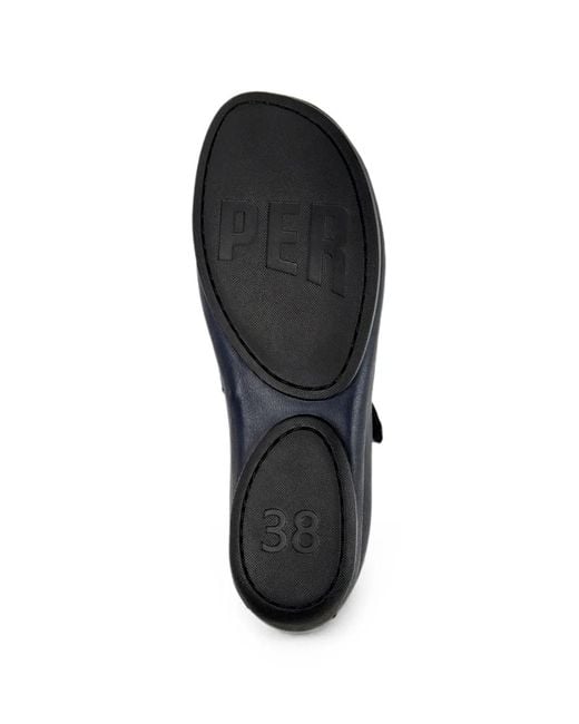 Camper Blue Right Nina Leather Ballet Flats