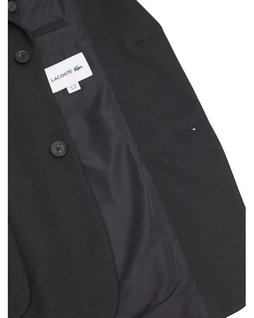 Lacoste Black Patch-Pocket Single-Breasted Blazer for men