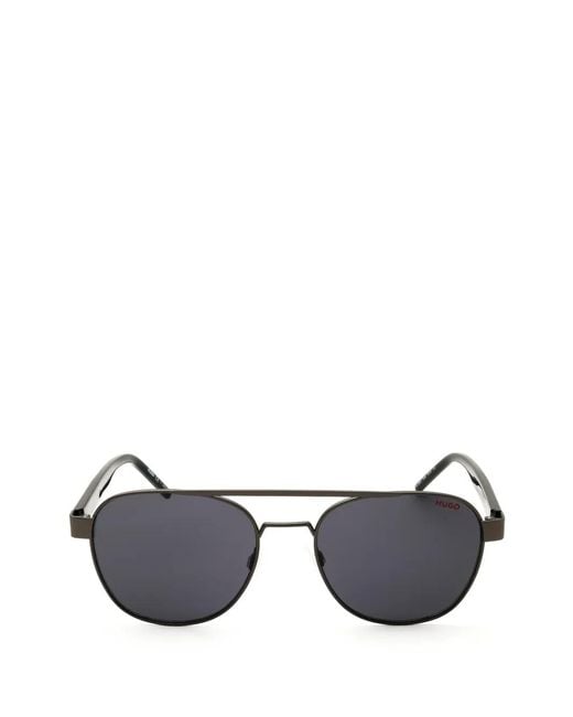 HUGO Gray Pilot-Frame Sunglasses for men
