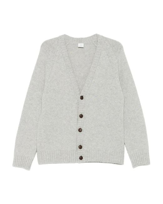 Eleventy White Button-Up Wool Cardigan for men