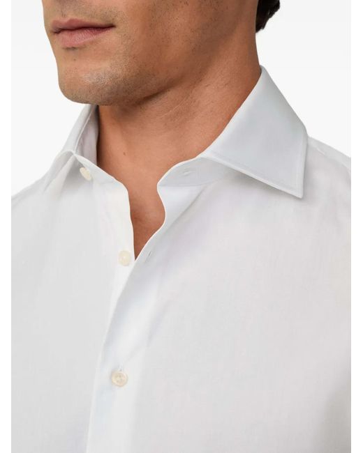 Hackett White Chemise En Popeline Habillée À Coupe Classique for men