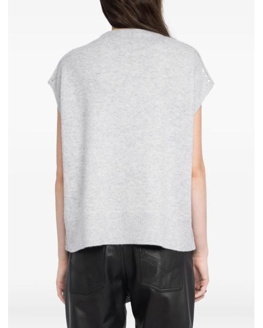 Zadig & Voltaire White Verzierter Pullunder